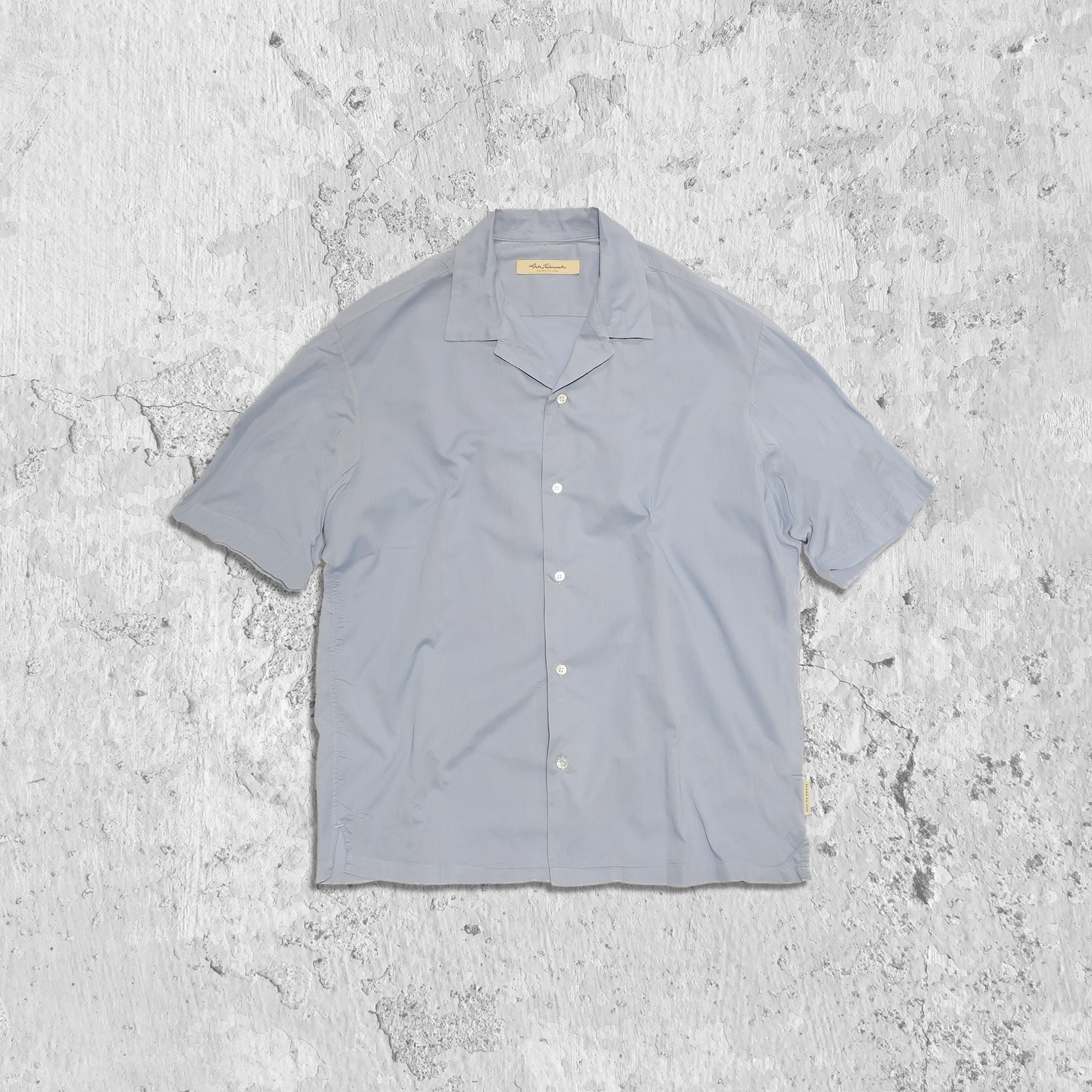 ahe | GARMENT DYE OPEN COLLAR SHIRT