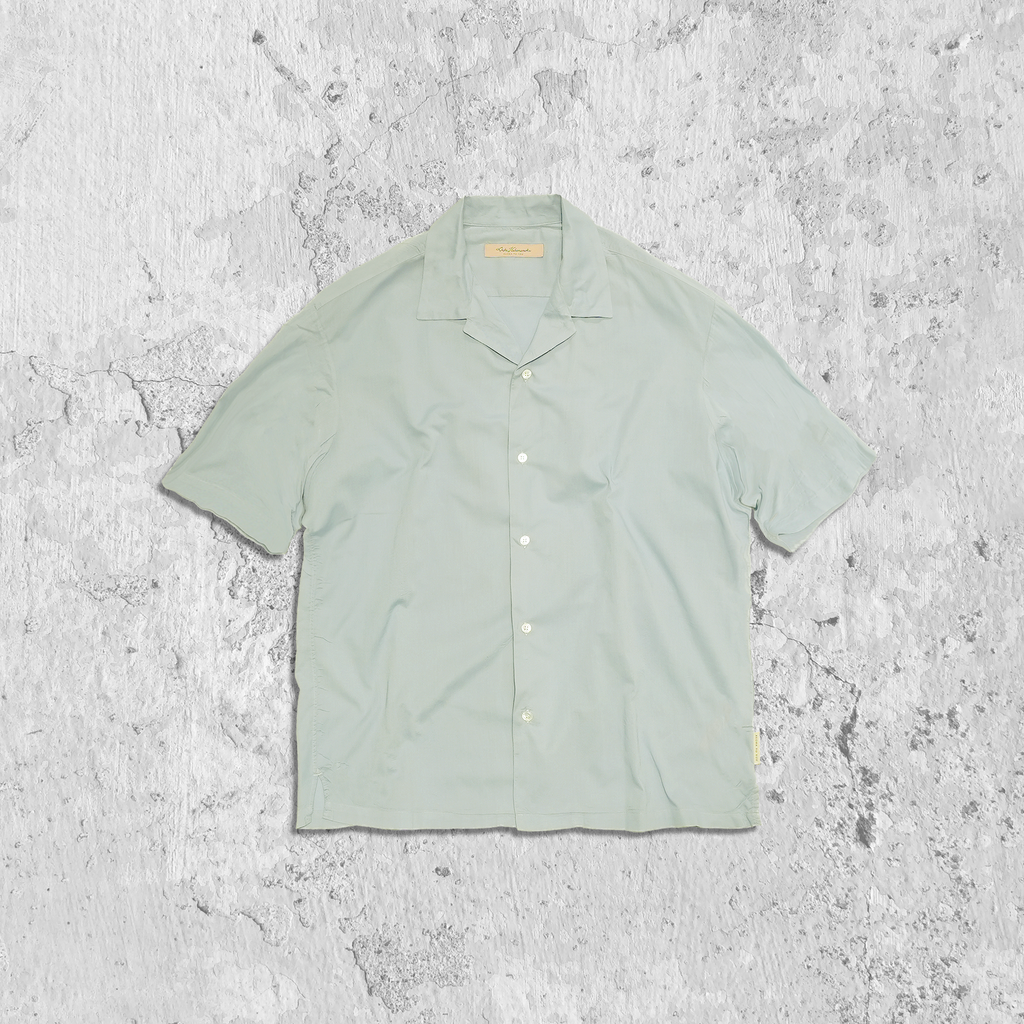 ahe | GARMENT DYE OPEN COLLAR SHIRT