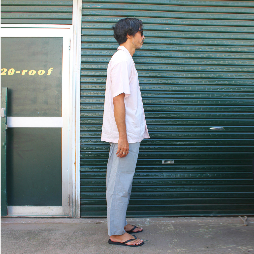 ahe | GARMENT DYE OPEN COLLAR SHIRT