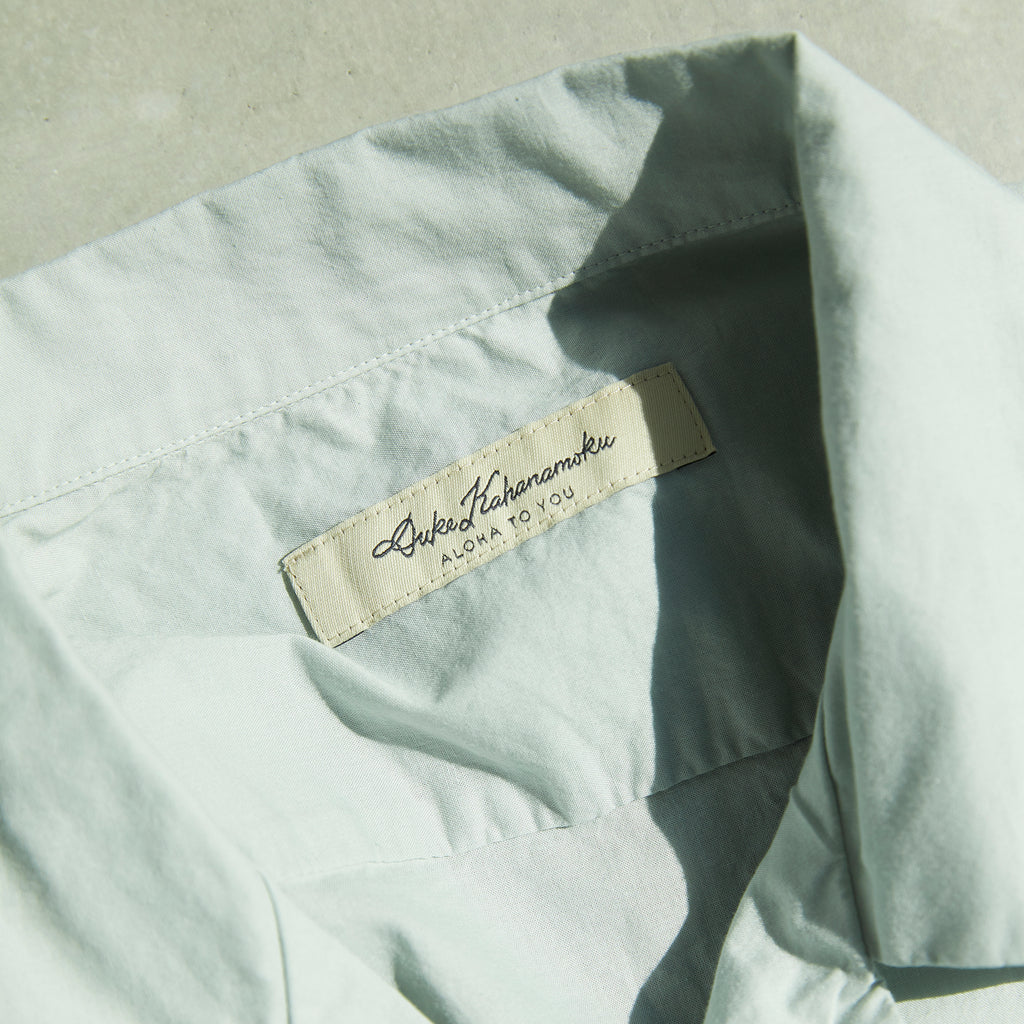 ahe | GARMENT DYE OPEN COLLAR SHIRT