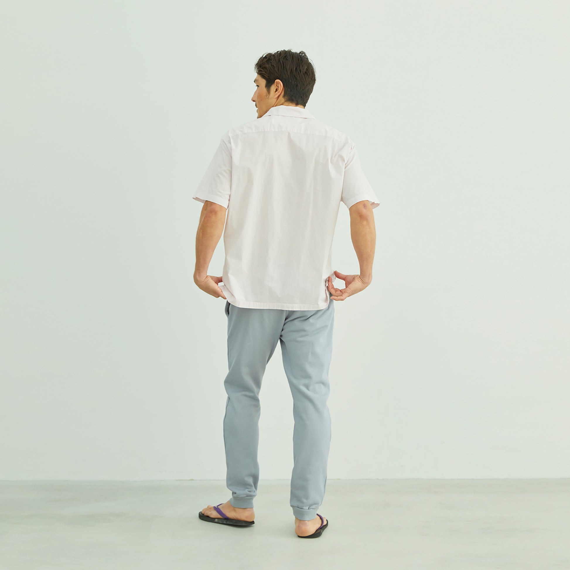 ahe | GARMENT DYE OPEN COLLAR SHIRT