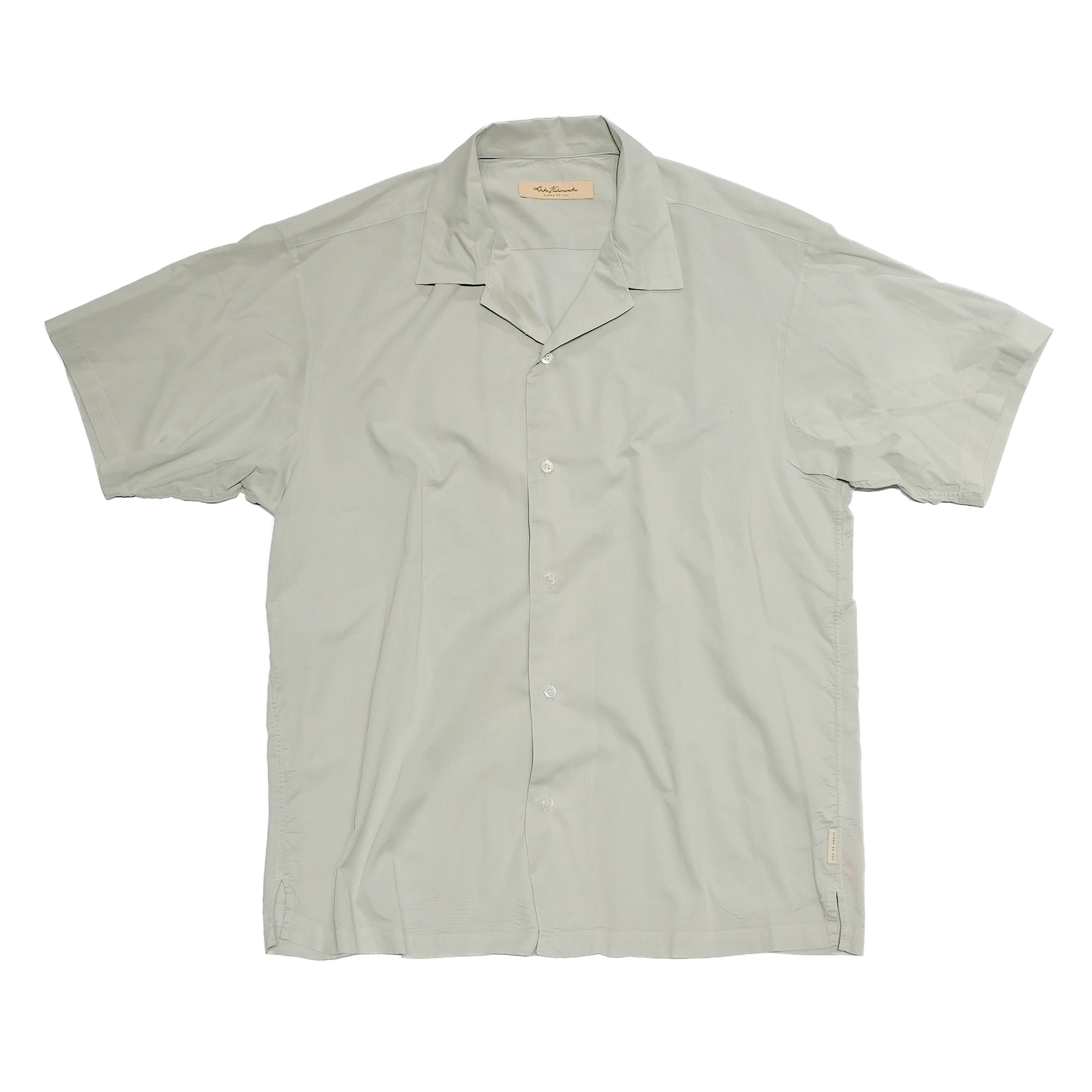 ahe | GARMENT DYE OPEN COLLAR SHIRT